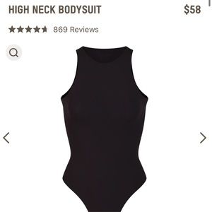Skims high neck bodysuit brand new**